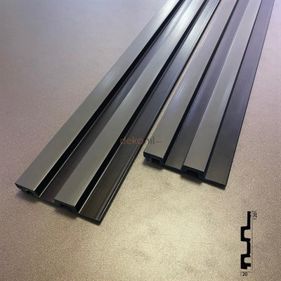 Decorative Elegance Black Anthracite Ceiling and Wall Paneling 12 cm (DL120-SANT)